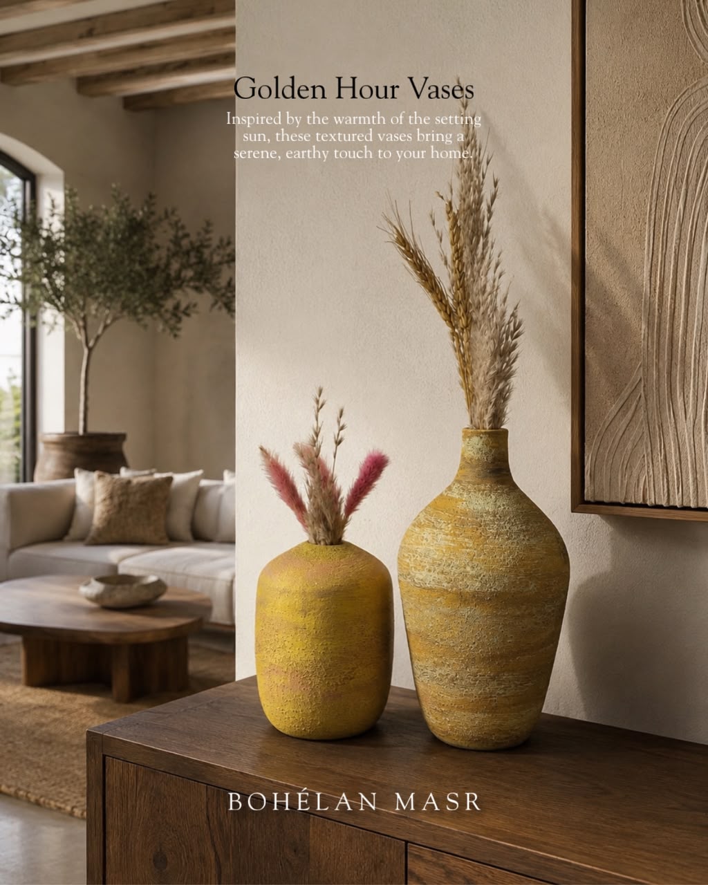Golden hour vases