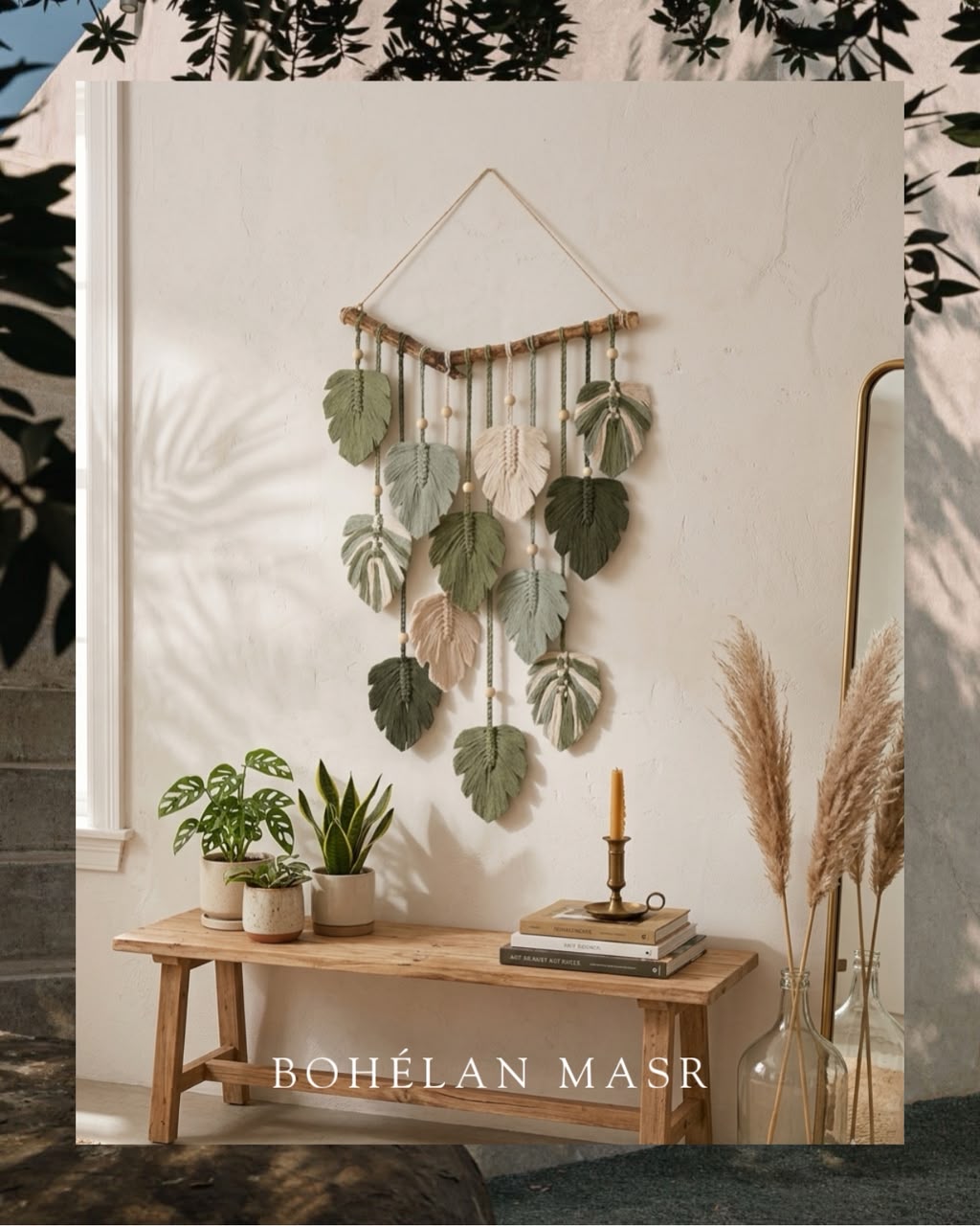 Leaves wall hanging Macramé