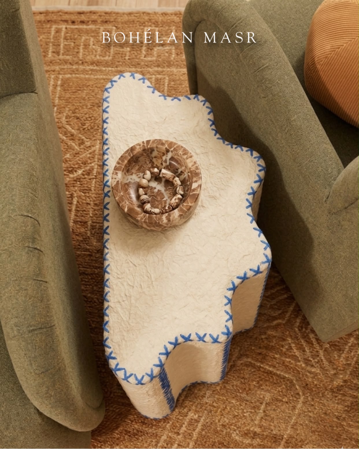 Ethereal Stitch Accent side Table