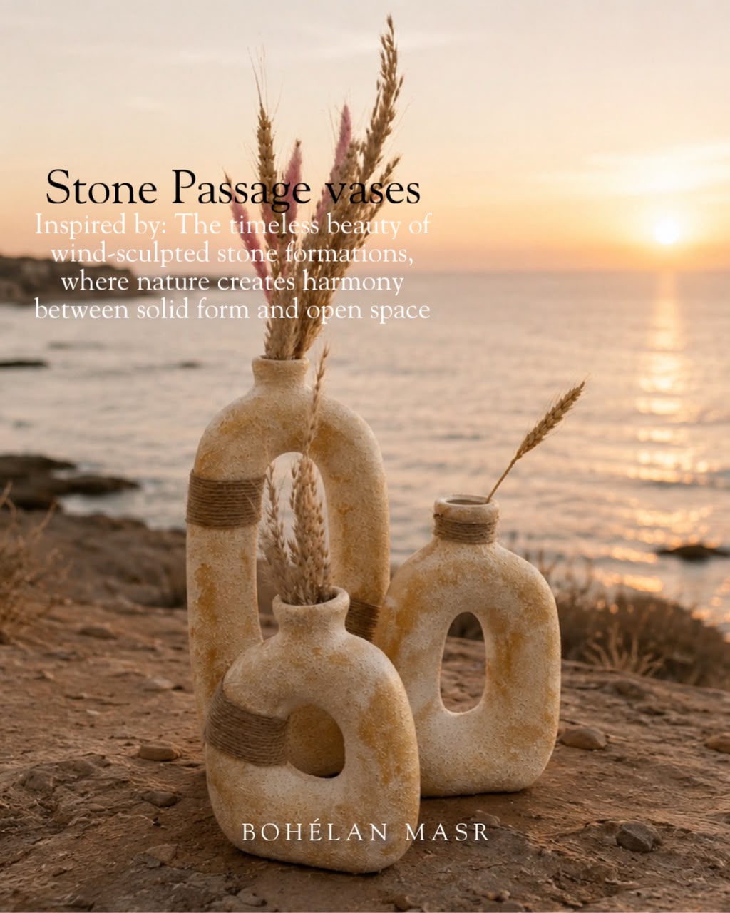Stone passage vases