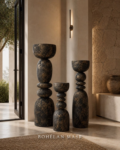 Balanced river stones sculptures