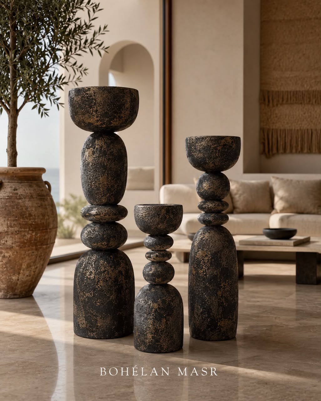 Balanced river stones sculptures