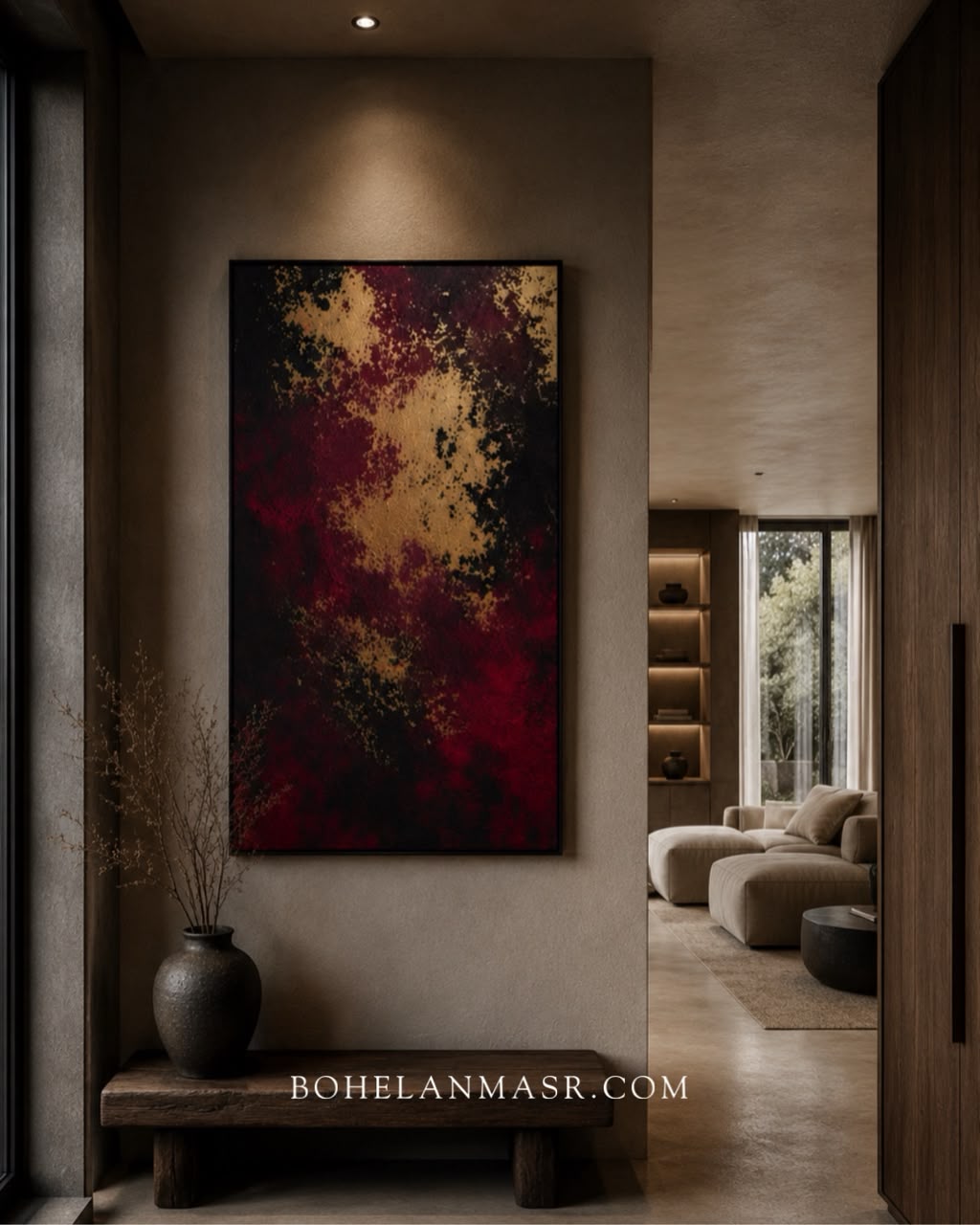 Crimson Veil Wall Art